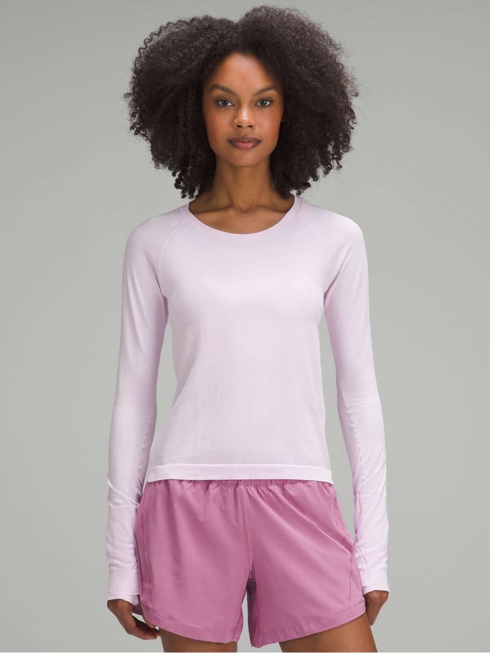 Lululemon Swiftly Tech Long-Sleeve Race Length Meadowsweet Pink 6